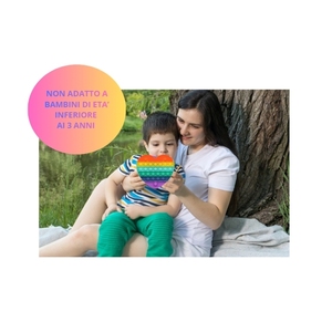 Pop IT Giocattoli antistress a forma di unicorno e cuore, gioco sensoriale riutilizzabile in silicone super colorato antistress - Product Image 5