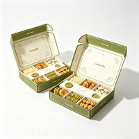 Boîte à sauce écologique pour plats à emporter, emballage alimentaire recyclable pour biscuits, gâteaux, pains et plats rapides, boîte d'expédition avec séparateurs
