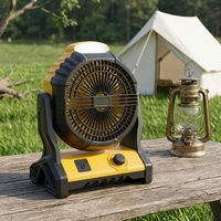 Ventilateurs de table portables industriels rechargeables Konwin 14'' avec alimentation électrique/batterie, pour atelier, camping, etc.