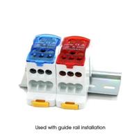 Caja de conexiones unipolar de la serie UKK de distribución, uno en varios cables de alimentación, conector eléctrico, bloque de terminales de carril Din 80-500A
