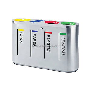 Poubelle de recyclage en acier inoxydable de capacité ouverte de 120L poubelle intérieure/extérieure pour l'assainissement des déchets Poubelle Basurero - Product Image 2