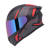 Casque de moto personnalisé à double visière Casque rabattable de haute qualité, approuvé DOT pour adultes femmes hommes
