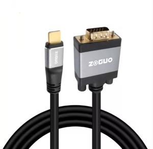 USB C zu <span class=keywords><strong>VGA</strong></span> Kabel P60Hz Vergoldetes Typ C zu <span class=keywords><strong>VGA</strong></span> Adapter kabel Kompatibel mit Laptop Tablet HDTV Monitor Projektor - Product Image 1