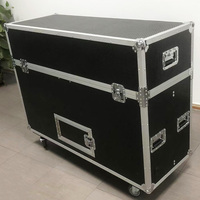 Estuche de transporte APEX CASES para televisores de pantalla plana de 55, 65, 80-100 pulgadas, con ruedas de 4 pulgadas, elevación motorizada, para monitores LED-LCD-Plasma
