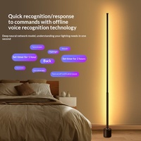 Veilleuse à commande vocale par intelligence artificielle, lampe de chevet à induction pour chambre à coucher, lampe d'ambiance tendance