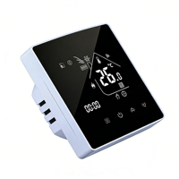 RKHK WiFi Smart Thermostat Panel Kaca Cermin Pengontrol Suhu Pemanas Lantai Listrik Air dengan Layar Sentuh