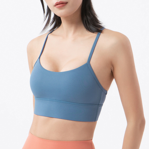 Soutien-gorge de sport Gym Crop Top High Impact pour les femmes <span class=keywords><strong>Fitness</strong></span> Sexy Off the Shoulder Halter Rembourré Yoga Bra - Product Image 2