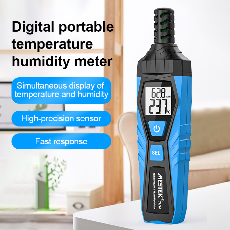 Digital Temperature And Humidity Meter Multifunctional LCD Fruit Wheat Crops Humidity Tester For TH10