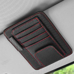 Pare-soleil de voiture Clip de lunettes de voiture de haute qualité Fournitures de stockage professionnelles Sac de certificat de billet - Product Image 4