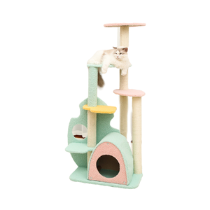 Cat tree cat tower tiragraffi per gatti di alta qualità casa da gioco in legno carina - Product Image 1