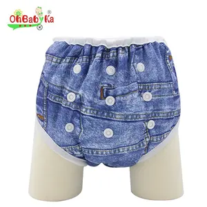 Ohbabyka กางเกงฝึกขับถ่ายของเด็กทารก,กางเกงเข้าห้องน้ำใช้ซ้ำได้ปรับได้