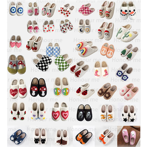 Customizable Wholesale Cute Fluffy Fuzzy <strong>Slippers</strong> Heart Evil Eye Plush Home Slides Ladies Winter Indoor Flat Warm <strong>Slipper</strong> - Product Image 4
