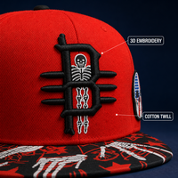 Casquette Snapback Rouge à Visière Plate Six Panneaux Broderie 3D Logo Personnalisé Réglable Streetwear Hip Hop Mode OEM Vente en Gros Faible MOQ