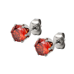 GZN Pendiente de gran tamaño Par de 6 puntas Juego de pendientes redondos CZ ASTM <span class=keywords><strong>Helix</strong></span> Pendiente 5/6/7/8/9mm Pendientes - Product Image 5