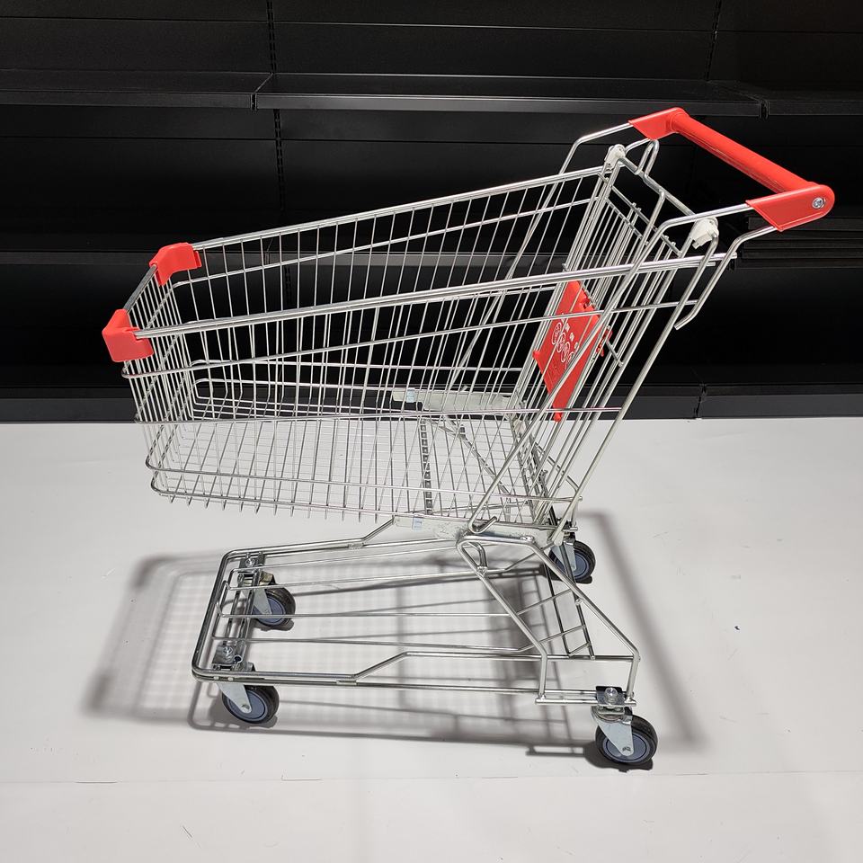 Using A Trolley 125L Carbon Steel Grocery Trolley with Zinc Plated Surface for ...