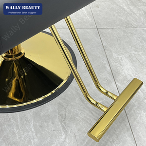 Sillón de Barbería Wally Beauty Negro y Dorado 2025 Silla de Estilo para Estudio y Salón de Belleza - Product Image 5