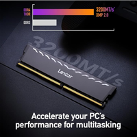 Vente en gros de mémoire RAM Lexar Thor DDR4 3200MT/s 8GB*2 16GB*2 Kit UDIMM avec dissipateur thermique pour ordinateur de bureau, mise à niveau de la configuration informatique