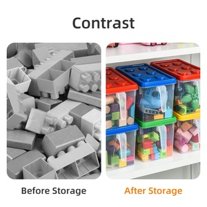 Cute Cartoon Colourful PP Plastic <b>Storage</b> <b>Box</b> with Handle Eco-friendly Multifunction Modern Folding for Kids Toys <b>Kitchen</b> Use - Product Image 5