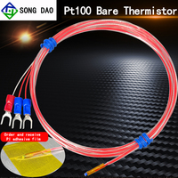 Superficie del sensor de temperatura del termistor de platino Pt100 Volumen pequeño, alta sensibilidad, sonda de medición de temperatura rápida expuesta