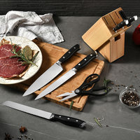 Couteau de cuisine TOALLWIN en acier inoxydable, couteau japonais pour la viande, couteau de chef, couteau à trancher le pain, couteau utilitaire, couteau à éplucher, ensemble de couteaux de cuisine avec ciseaux