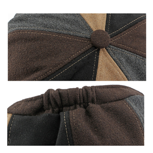 Cappello Newsboy Vintage in Lana Patchwork Stile Britannico <span class=keywords><strong>Peaky</strong></span> <span class=keywords><strong>Blinders</strong></span>, Berretto da Autista Ottagonale Color Block - Product Image 4