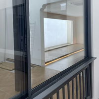 Fenêtres en aluminium pour maisons, à rupture de pont thermique, double vitrage, fenêtre coulissante en aluminium insonorisée, résistance au vent, villa