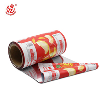 Rouleau de film plastique souple imprimé sur mesure, qualité alimentaire, laminé aluminium, sachet anti-humidité, emballage brillant pour bonbons et nouilles