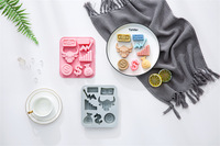 Moule en caoutchouc réutilisable et écologique, thème boursier, lot de 8 pièces, pour la moulage de résine, la pâtisserie, la fabrication de glaçons et la décoration de gâteaux en fondant