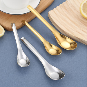 Cuillère en acier inoxydable 304, forme lingot, épaissie, style chinois, pour soupe et riz, matériau de qualité alimentaire, usage domestique et restaurant - Product Image 2