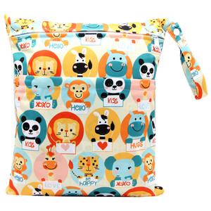 Sac de voyage à poches zippées lavable et réutilisable pour couches lavables et sèches humides pour bébé - Product Image 6