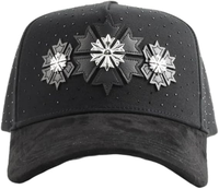 Casquette de baseball G5 de haute qualité avec strass noirs, patch croix en métal argenté, style gothique streetwear, casquette snapback Gorras