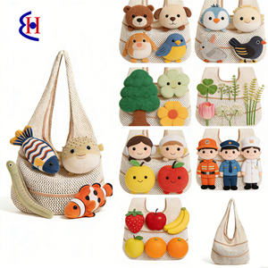 Borsa a Tracolla Portatile alla <span class=keywords><strong>Moda</strong></span> con Ricamo Aperto, Catene, Fodera in Poliestere, Tessuto in Lana Lavorato a Maglia, Design Personalizzato a Forma di Pesce Carino - Product Image 2