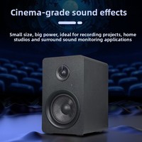 QS-300 Speaker Monitor Aktif Profesional 5.25 Inch 2 Way 52Hz-35KHz Crossover Elektronik untuk Rekaman Studio Panggung Live
