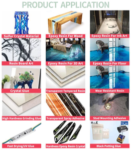 กาวเรซิ่นใสสำหรับงานฝีมือไม้ โต๊ะไม้  กาวติดไม้  กาวอีพ็อกซี่ใส  กาวแก้ว AB  โลหะประดับเพชร - Product Image 6