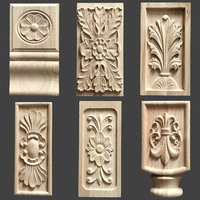 Appliques et décorations en bois sculpté antique au design contemporain pour la décoration du salon et du bureau à domicile