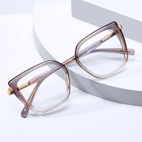 Lunettes anti-lumière bleue pour femmes MS 97824, monture carrée en métal TR90, qualité artisanale supérieure