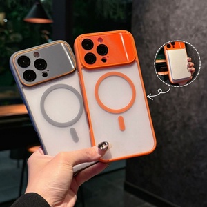 Business large window camera protect matte magnetic mobile phone case Frosting transparent antiskid <b>cover</b> for iPhone 17Air 16E - Product Image 2