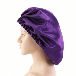 Bonnet de Nuit Unisexe en Satin Double Couche Couleur Unie Réglable – Idéal Quotidien Toutes Saisons – Grande Vente - Product Image 3