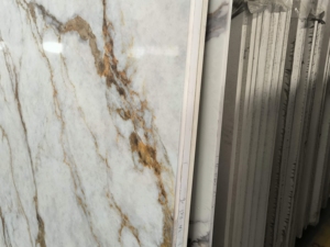 Modern Design Calacatta <strong>Quartz</strong> Stone Slabs Durable for Fireproof Big Dining Table Tops <strong>Quartz</strong> - Product Image 6