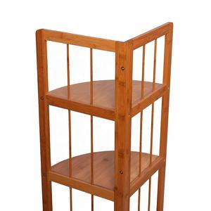 Accesorios de Cocina de Bambú 100% Naturales y Económicos, Estante Esquinero de Bambú de 3 Niveles, Organizador de Almacenamiento de Madera para Baño y Hogar - Product Image 4