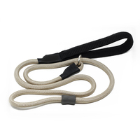 Laisse de chien en nylon souple et résistante, anti-traction, avec poignée rembourrée