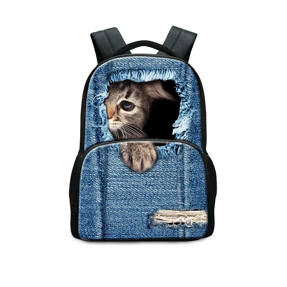 Primary School Bag Children Hiking Animal Print Backpack in Design Pattern