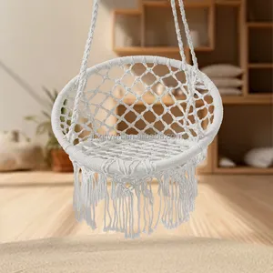 European style outdoor courtyard small-sized hanging basket leisure hanging chair, household lazy chair, camping swing hammock