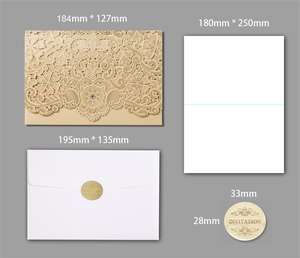 Enveloppe en papier texturé lin moderne de luxe, écologique, avec autocollant de sceau, pour carte cadeau, emballage, fête des mères, invitation de mariage - Product Image 5