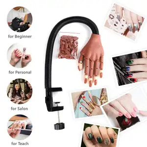 Professional Nail Training Practice Hand Manicure DIY Print Practice Tool Flexible Movable Manicure Practice Hands