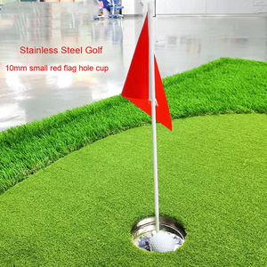 Coupe de putting de golf professionnelle en acier inoxydable - Cible d'entraînement peu profonde avec mini-drapeau pour l'entraînement des jeunes élites en studio - Product Image 6