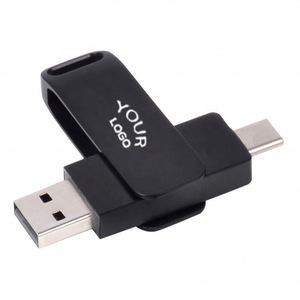Memoria USB Personalizada con Logotipo Tipo C de 8GB 32GB 64GB 128GB 256GB 512GB 2 en 1 OTG, Unidad Flash USB de Metal - Product Image 1