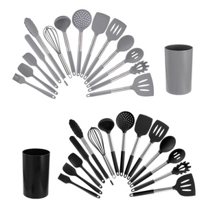 Stainless Steel Handle Non-stick Cooking Tools Silicone <b>Kitchen</b> <b>Utensil</b> Set With <b>Holder</b> Hot Sale Products - Product Image 2