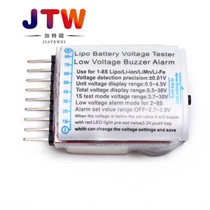 JTW Digital <b>Battery</b> <b>Tester</b> XB100 7-23V Li-ion <b>Battery</b> Pack Voltage Display With Beeper Alarm - Product Image 2
