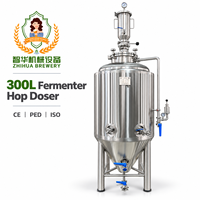 Cuve de fermentation conique en acier inoxydable de 300 L avec enveloppe de refroidissement au glycol pour brasserie artisanale